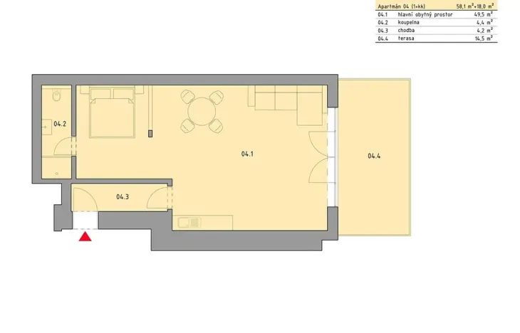Prodej bytu 2+kk, Bayerisch Eisenstein, Německo, Brennesstraße, 58 m2