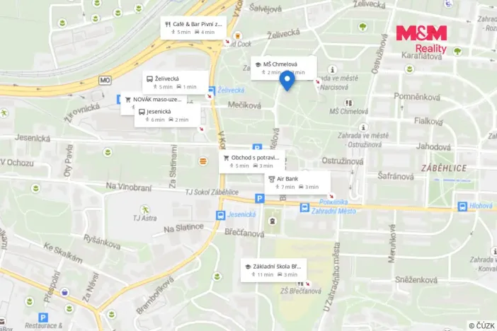 Prodej bytu 4+kk, Praha - Záběhlice, Chmelová, 72 m2