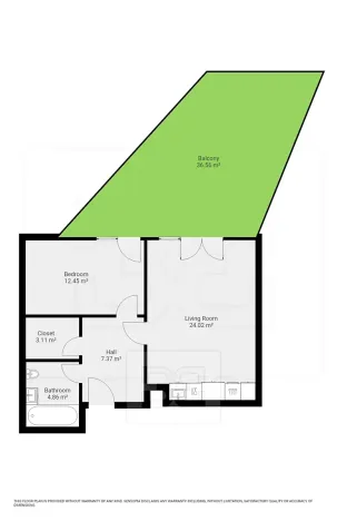 Pronájem bytu 2+kk, Praha - Radlice, 55 m2