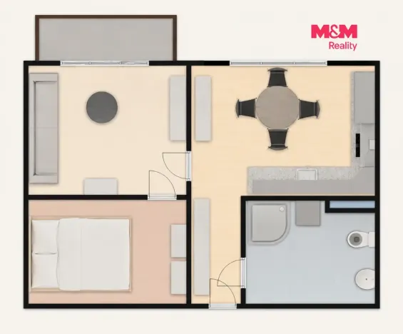 Prodej bytu 1+1, Třeboň, Vrchlického, 32 m2