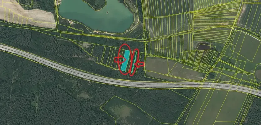 Prodej podílu lesa, Líně, 425 m2