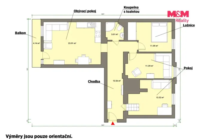 Pronájem bytu 3+kk, Mariánské Lázně, Anglická, 81 m2