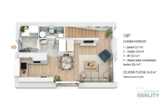 Prodej bytu 3+1, Kutná Hora, Vavřinecká, 71 m2