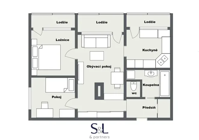 Pronájem bytu 3+1, Ústí nad Labem, Hoření, 63 m2