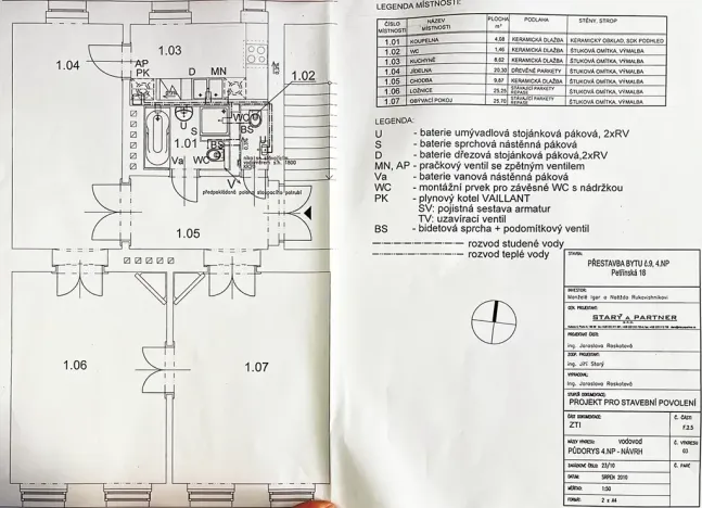 Prodej bytu 3+1, Praha - Malá Strana, Petřínská, 102 m2
