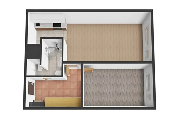 Pronájem bytu 2+kk, Praha - Stodůlky, Zvoncovitá, 42 m2