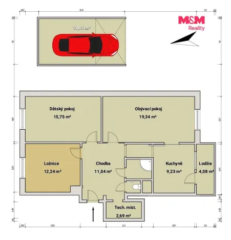 Prodej bytu 3+1, Brázdim - Starý Brázdim, 80 m2