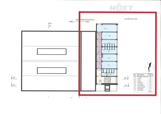 Prodej kanceláře, Tábor, U Cihelny, 1640 m2