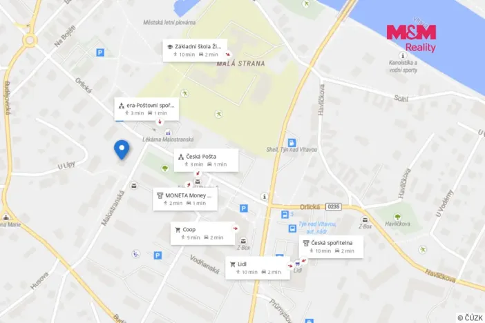 Prodej bytu 2+1, Týn nad Vltavou - Malá Strana, Malostranská, 57 m2