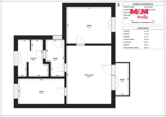 Prodej bytu 2+1, Praha - Liboc, Nová Šárka, 62 m2