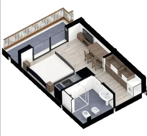Prodej bytu 1+kk, Golem, Albánie, 32 m2