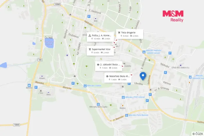 Pronájem bytu 1+kk, Milevsko, B. Němcové, 20 m2