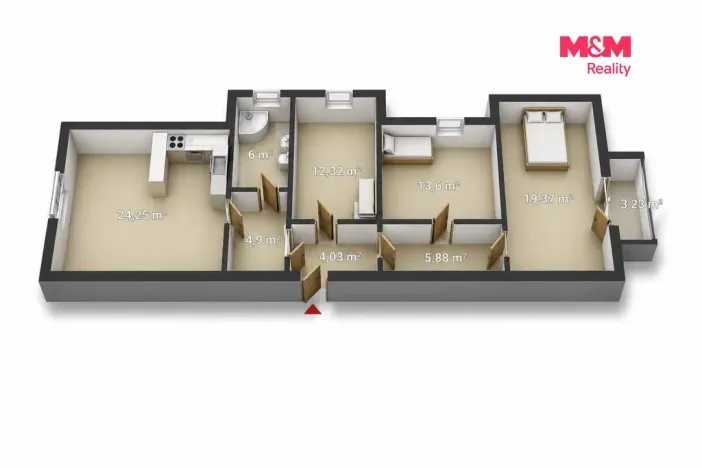 Prodej bytu 4+kk, Mariánské Lázně, Husova, 90 m2
