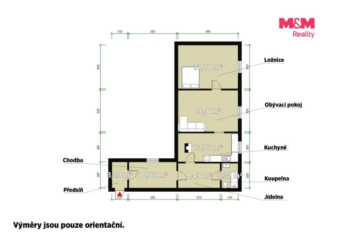 Prodej bytu 3+1, Teplá, Klášterní, 80 m2