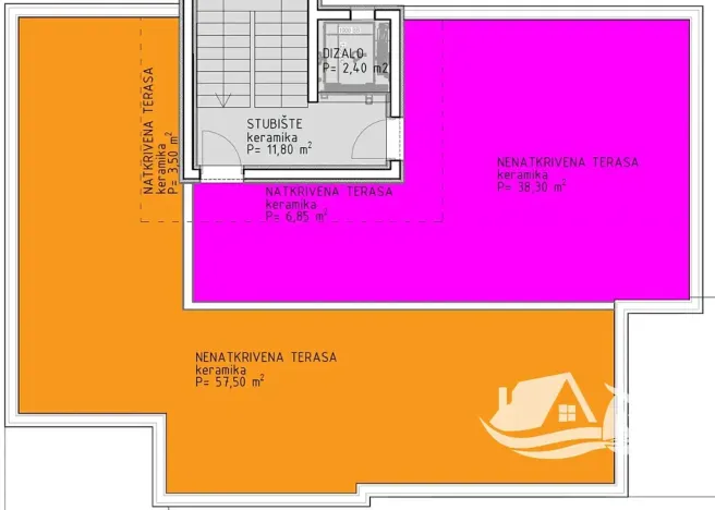 Prodej bytu 3+kk, Ražanac, Chorvatsko, 69 m2
