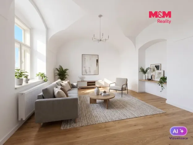 Pronájem bytu 1+1, Terezín, Palackého, 50 m2
