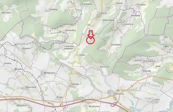 Prodej lesa, Třeboc, 1785 m2