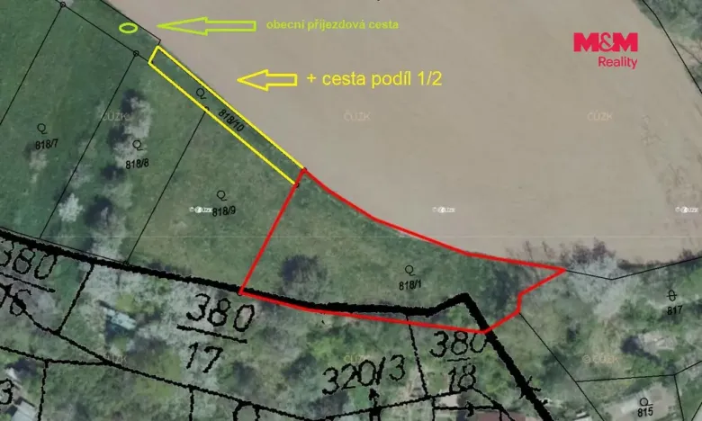 Prodej pole, Žleby - Zehuby, 1040 m2