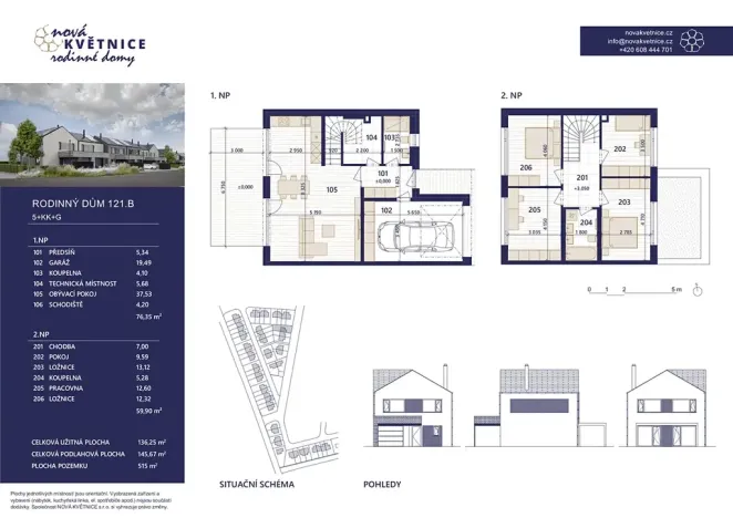 Prodej rodinného domu, Květnice, Devětsilová, 136 m2