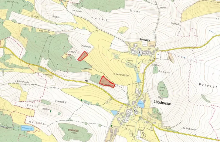 Prodej lesa, Litochovice, 20663 m2