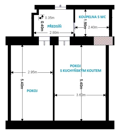 Pronájem bytu 2+kk, Praha - Holešovice, Dělnická, 45 m2