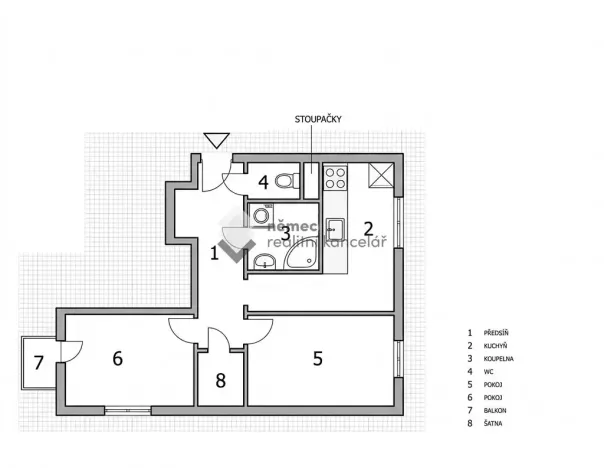 Pronájem bytu 2+1, Praha - Nusle, Boleslavova, 53 m2