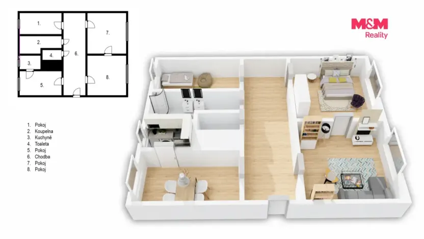Pronájem bytu 4+kk, Hradec Králové, Rokycanova, 105 m2