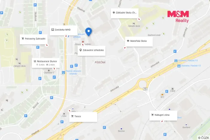 Prodej bytu 2+1, Chomutov, Písečná, 63 m2