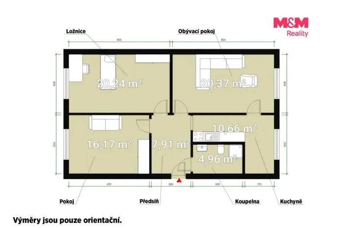 Pronájem bytu 3+1, Mariánské Lázně - Úšovice, Kollárova, 80 m2
