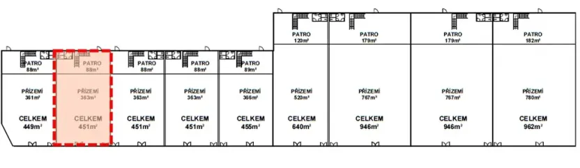 Pronájem obchodního prostoru, Nehvizdy, Pražská, 451 m2