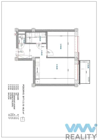 Pronájem bytu 2+kk, Ostrava, 30. dubna, 43 m2