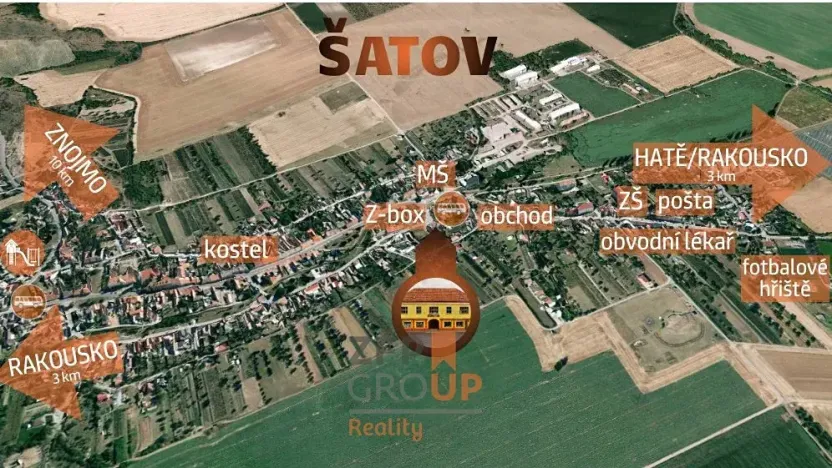 Prodej obchodního prostoru, Šatov, 470 m2