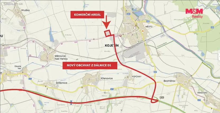 Pronájem skladu, Kojetín - Kojetín I-Město, náměstí Svobody, 2174 m2