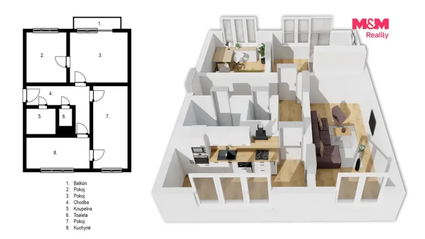Prodej bytu 3+1, Vysoké Mýto - Pražské Předměstí, Rašínova, 62 m2