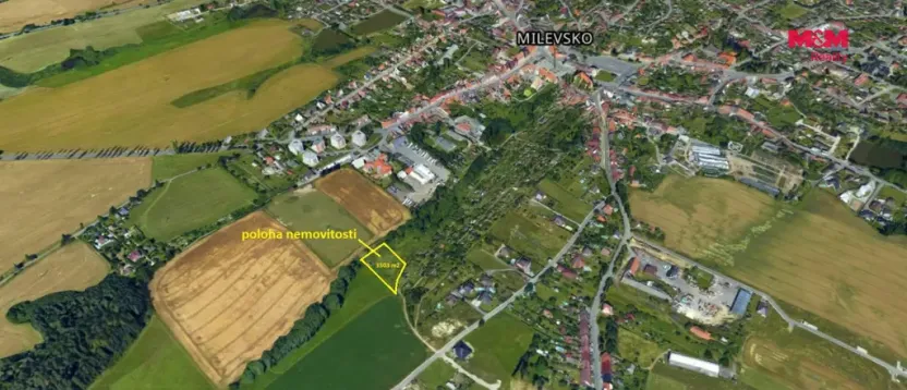 Prodej pole, Milevsko, 3303 m2