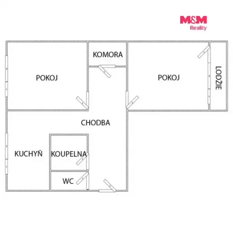 Prodej bytu 2+1, Ostrava - Hrabůvka, Dr. Martínka, 50 m2