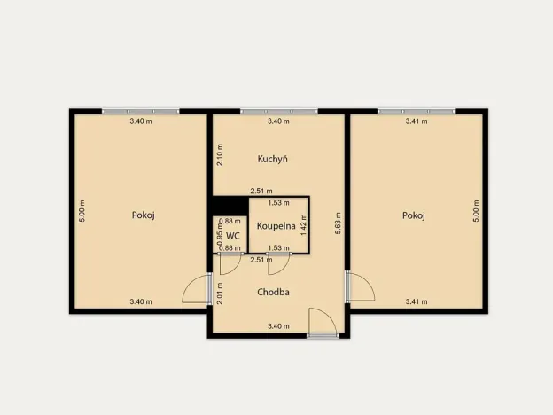 Prodej bytu 2+1, Nejdek, Okružní, 54 m2