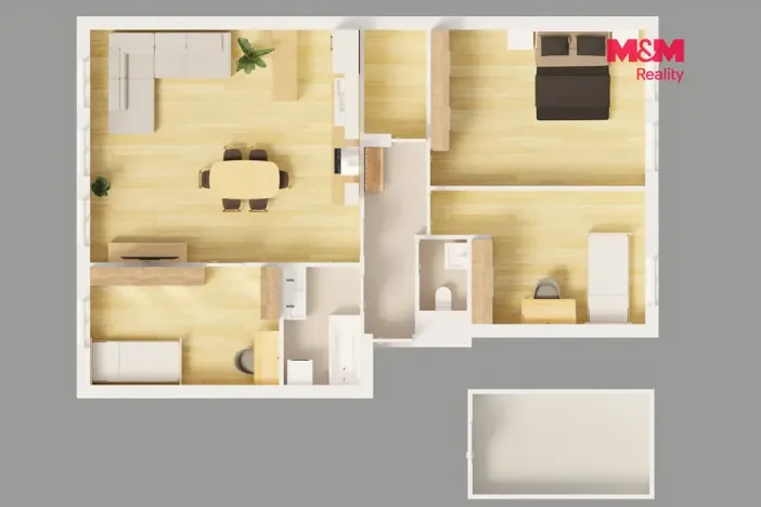 Prodej bytu 4+kk, Milovice - Mladá, Kaštanová, 91 m2