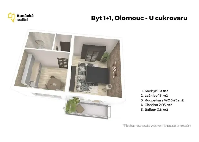 Prodej bytu 1+1, Olomouc, U cukrovaru, 33 m2