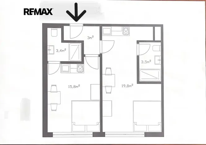 Prodej bytu 1+kk, Praha - Střížkov, Děčínská, 23 m2
