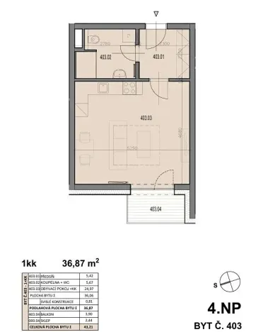 Prodej bytu 2+kk, Plzeň, V Malé Doubravce, 36 m2