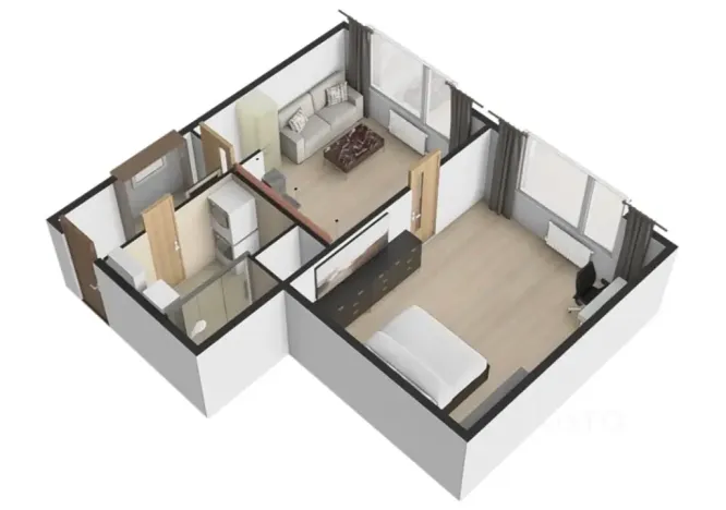 Pronájem bytu 2+kk, Ústí nad Labem, Šumavská, 37 m2