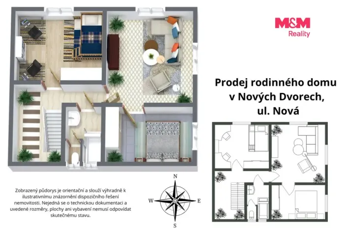 Prodej rodinného domu, Nové Dvory, Nová, 169 m2