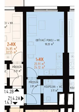 Prodej bytu 1+kk, Brno, Veveří, 26 m2