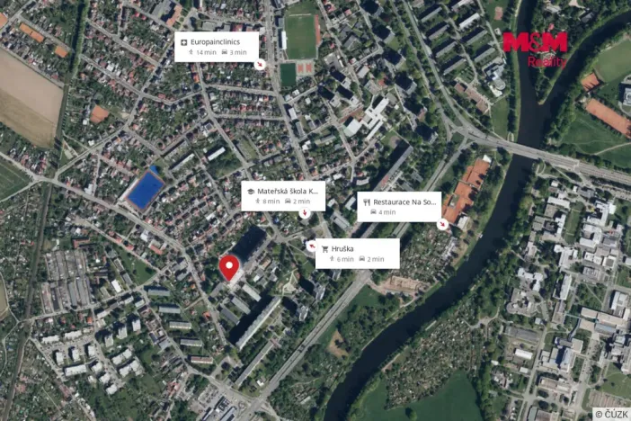 Pronájem bytu 1+kk, Hradec Králové - Pražské Předměstí, Hrubínova, 38 m2