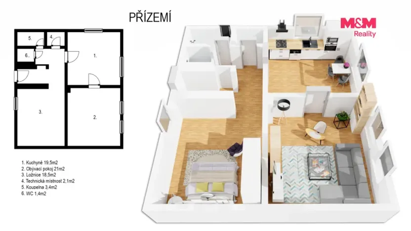 Prodej rodinného domu, Žehuň, 71 m2