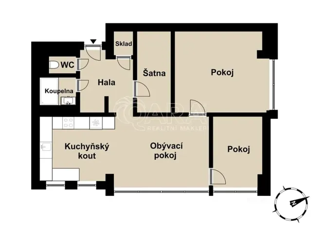 Prodej bytu 3+kk, Praha - Braník, Branická, 72 m2