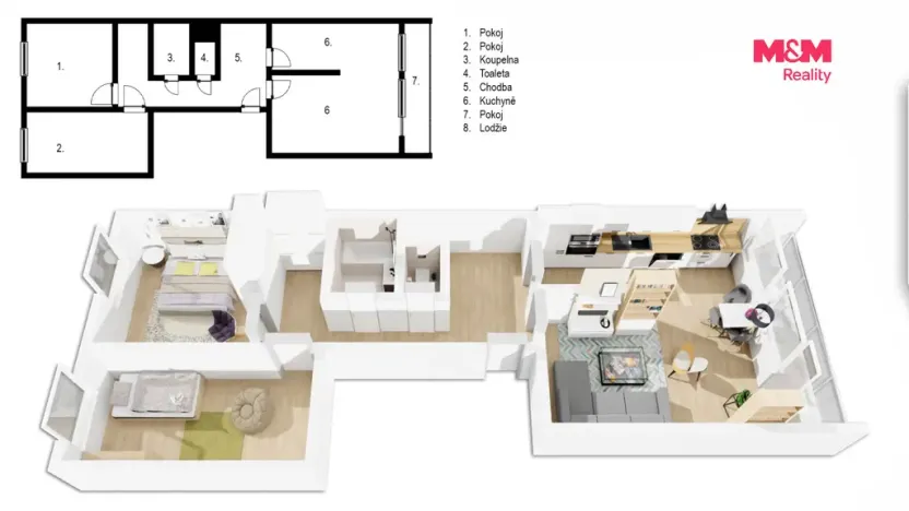 Prodej bytu 3+1, Praha - Řepy, Španielova, 71 m2