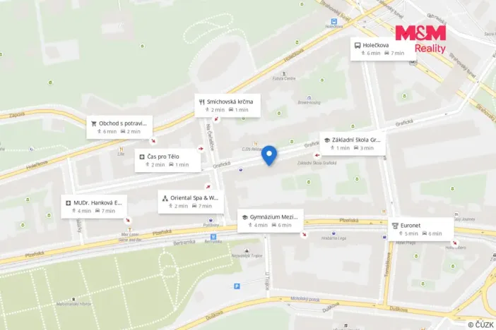 Prodej bytu 2+kk, Praha - Smíchov, Grafická, 37 m2