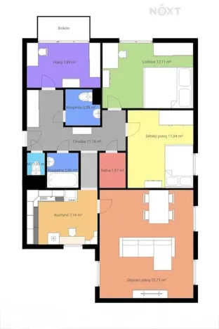 Prodej bytu 4+1, České Budějovice, K. Štěcha, 85 m2